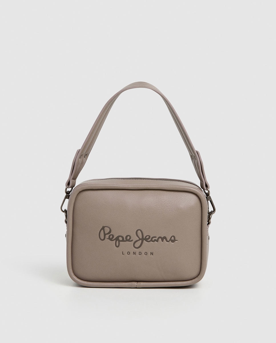 Mala Tipo Camera Bag Bassy Code com Logótipo Central Cinzento-1