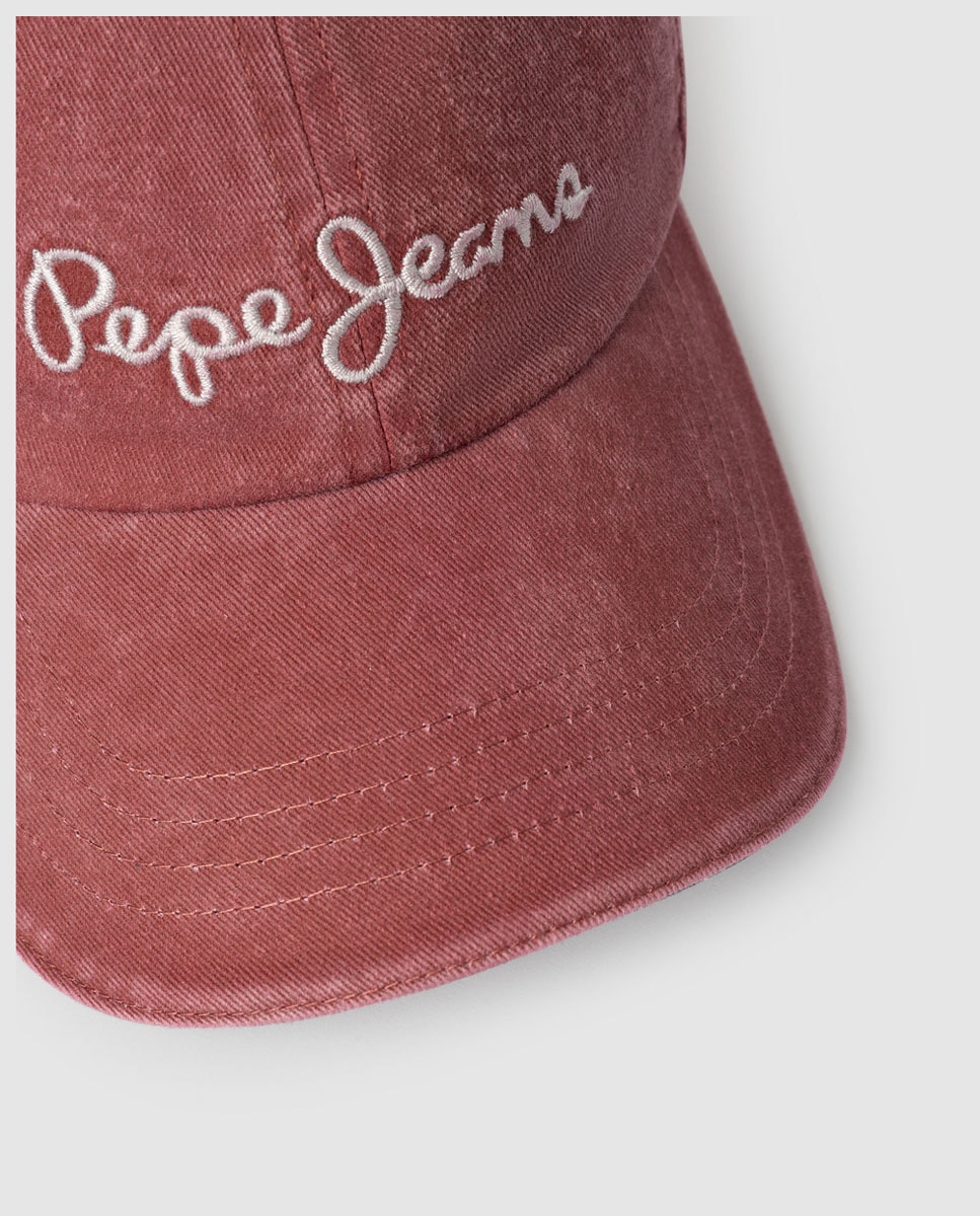 Boné de Sarja com Lavagem - Vermelho Vermelho-3