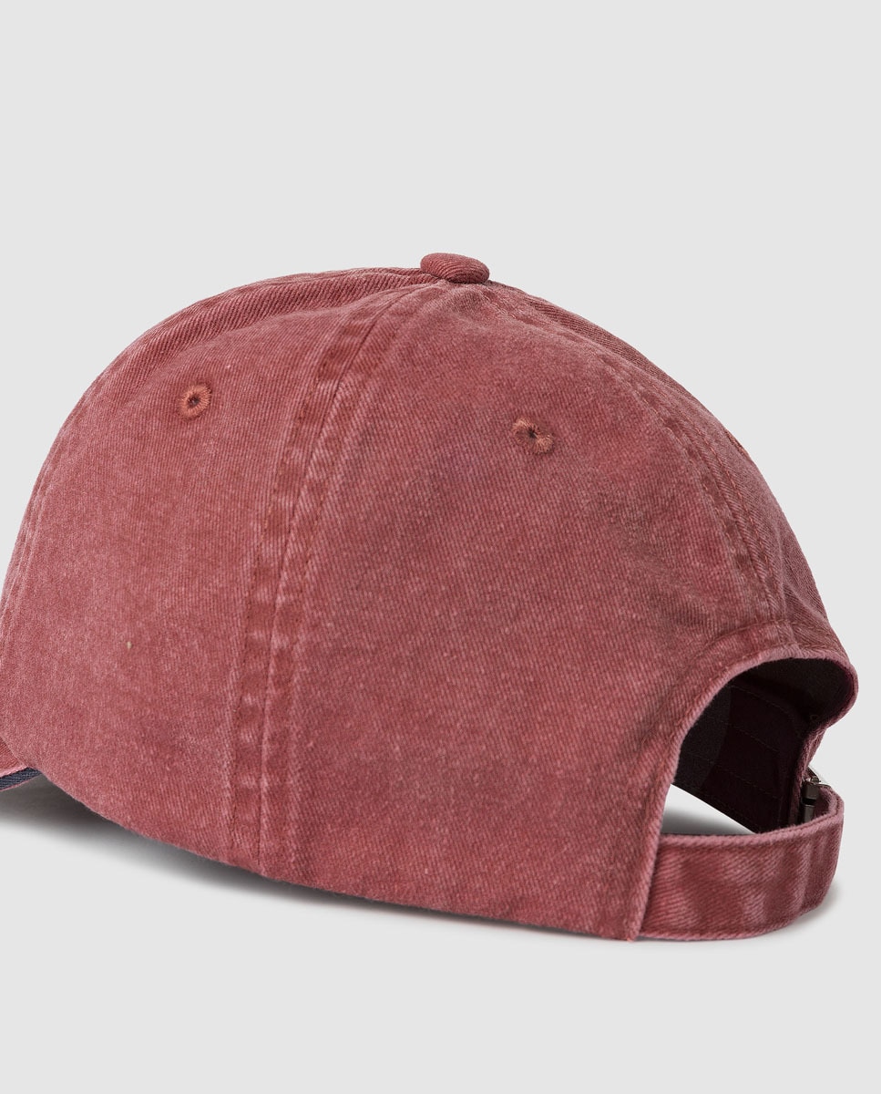 Boné de Sarja com Lavagem - Vermelho Vermelho-4