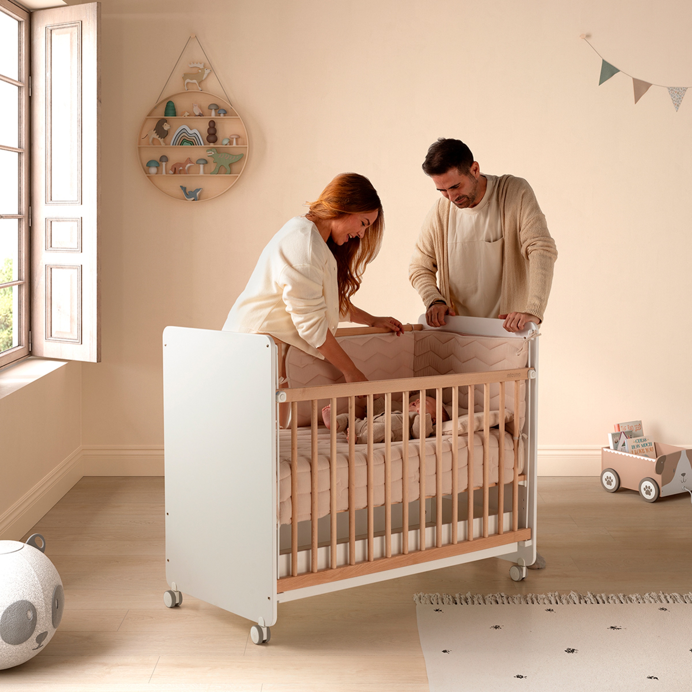 Berço com opção de Co-Sleeping Lupita 120x60 Natural / Branco-5