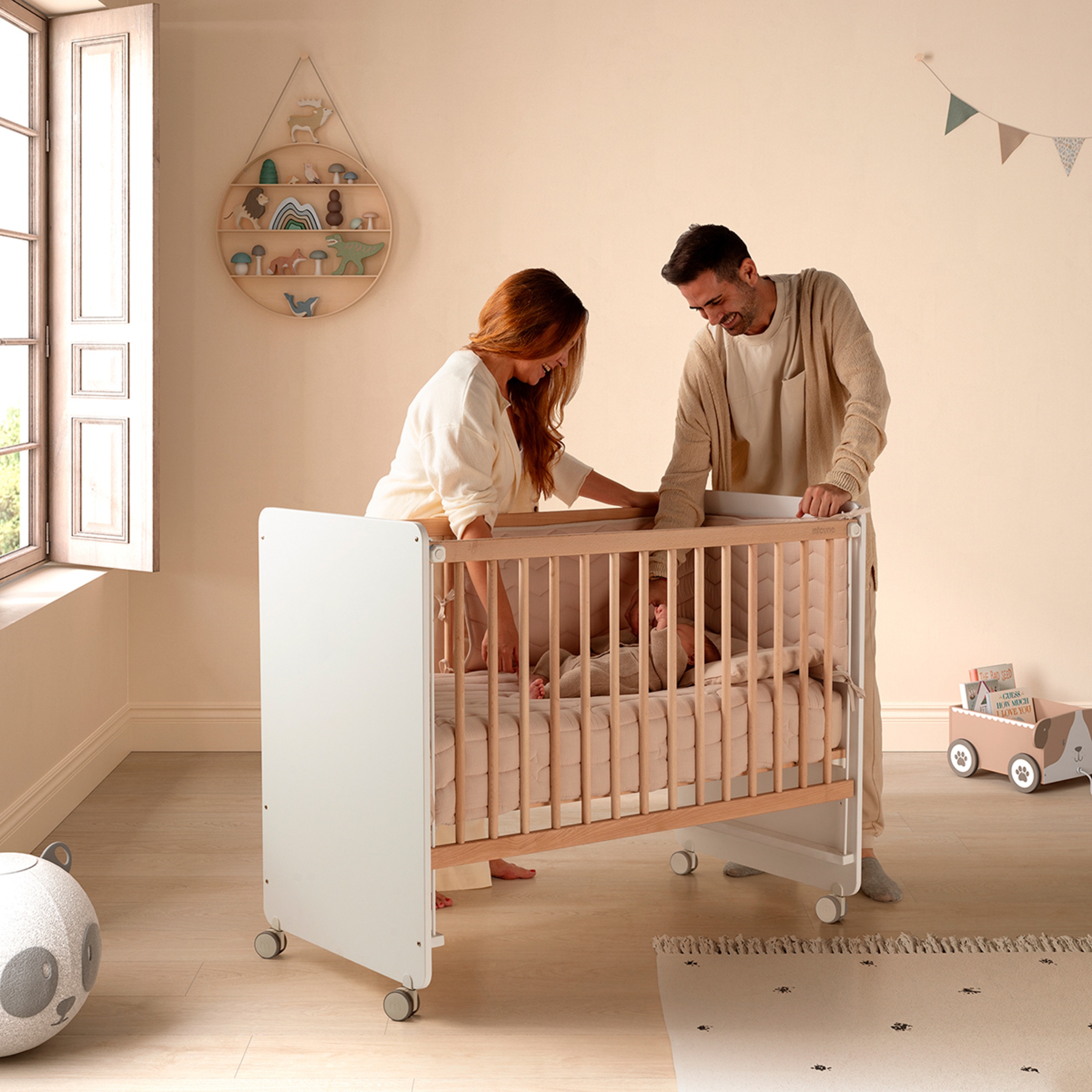 Berço com opção de Co-Sleeping Lupita 120x60 Natural / Branco-2