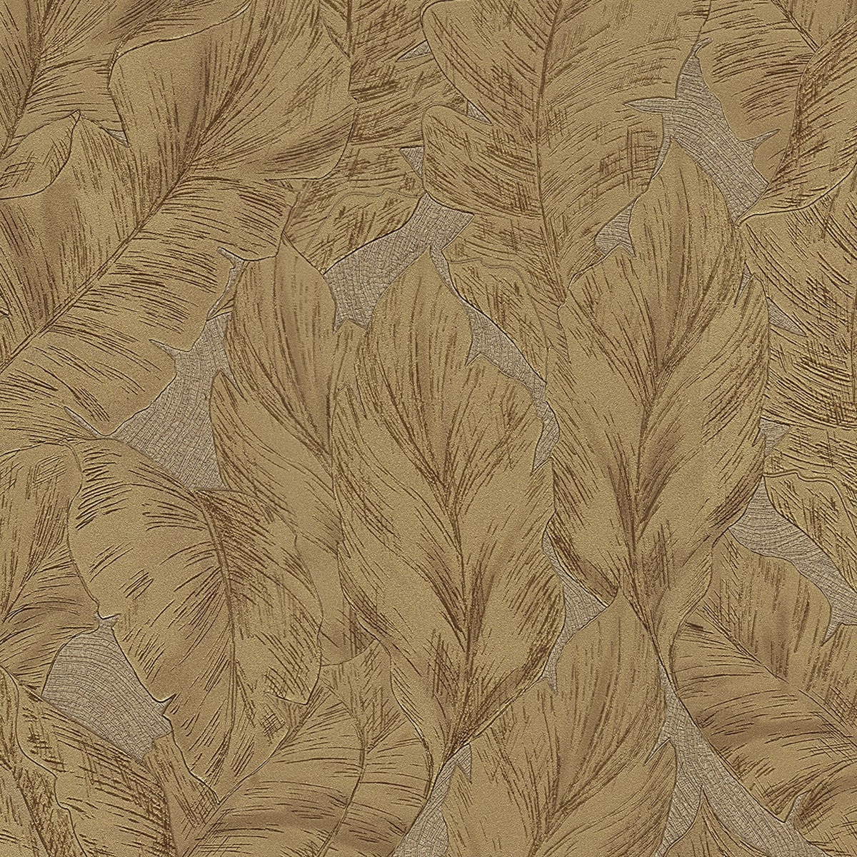 Papel de Parede Folhas da Coleção Nº 9 Dourado-1