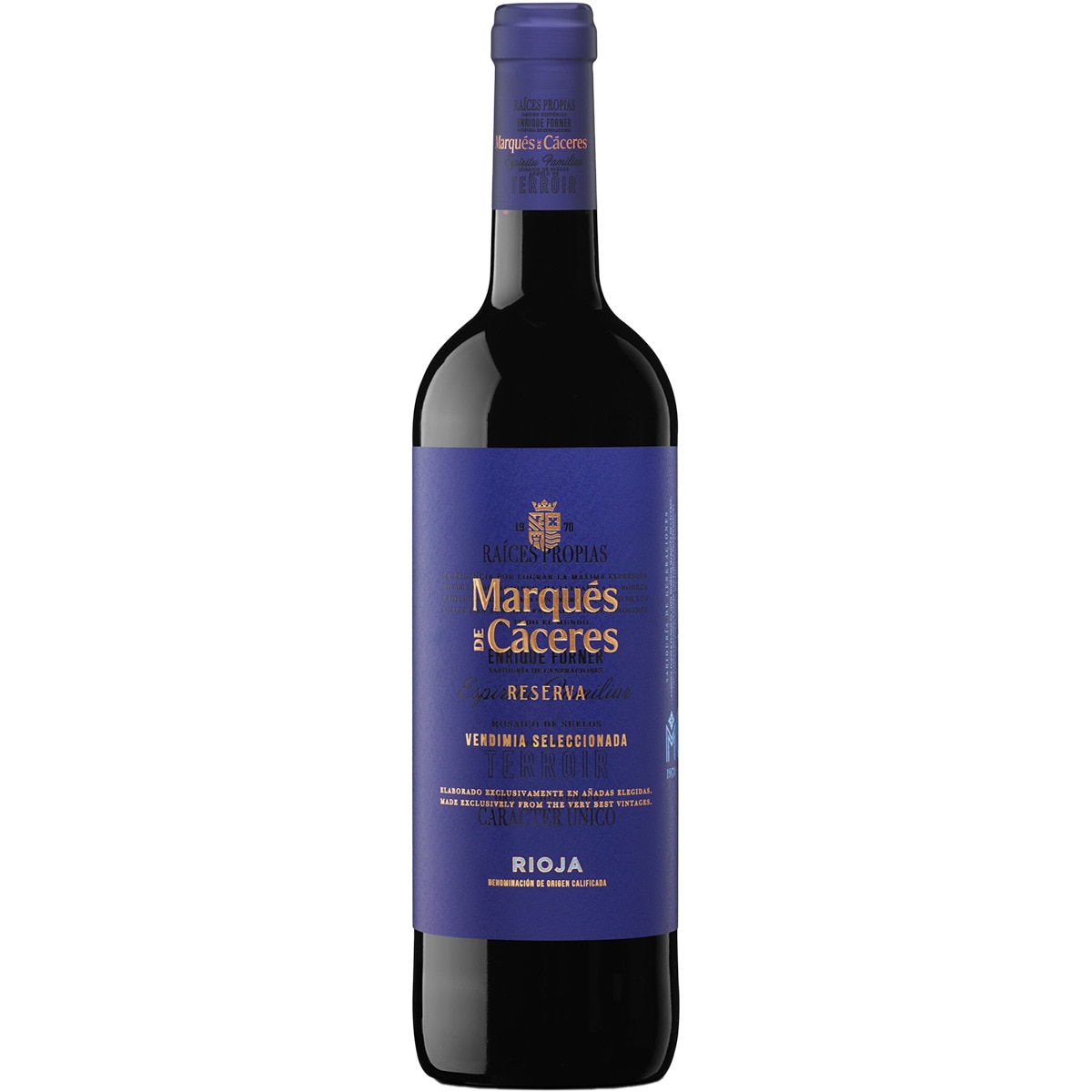 Vino tinto reserva DOCa Rioja botella 75 cl - Marques De Caceres