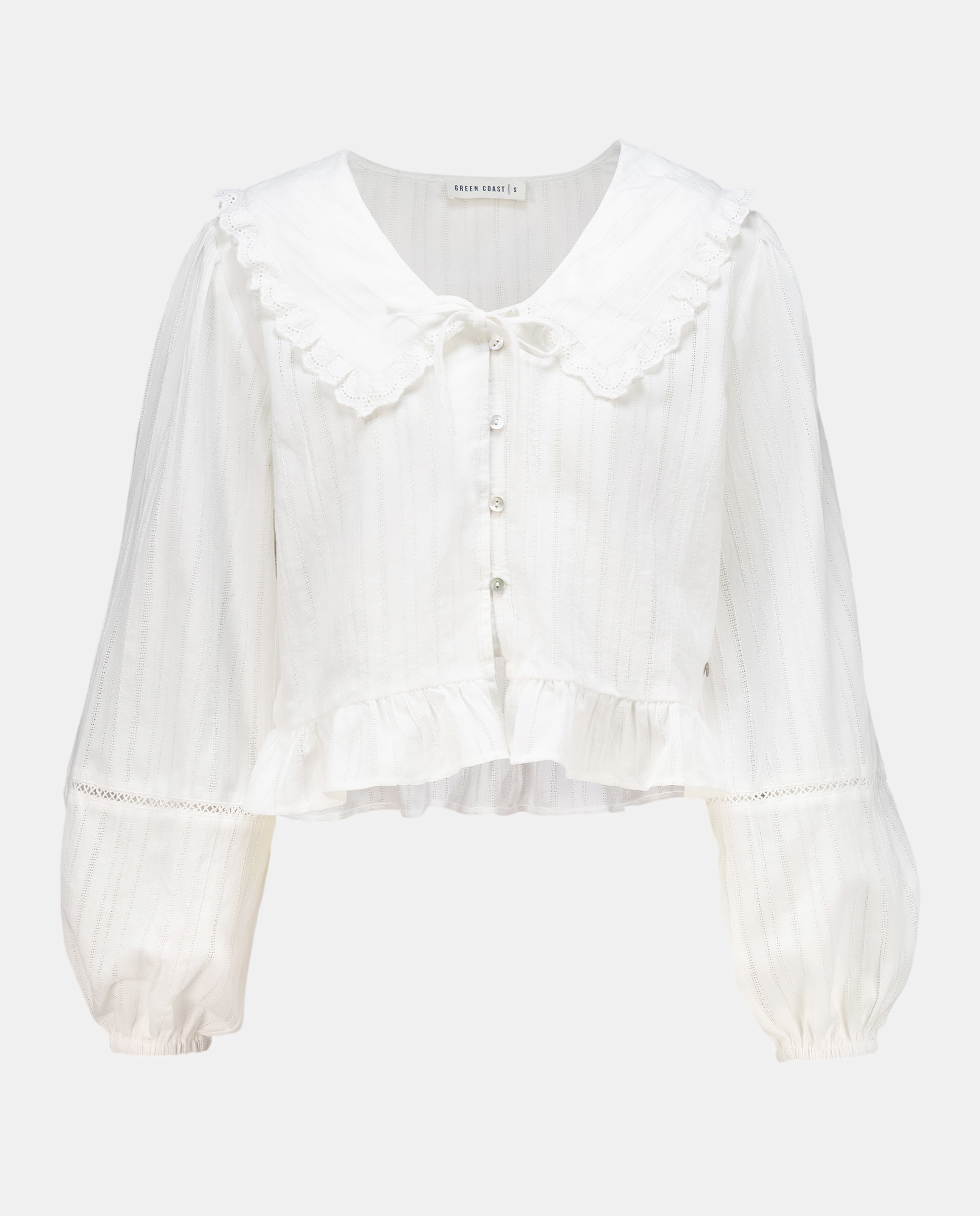 Blusa com Gola de Algodão Branco-marfim-4