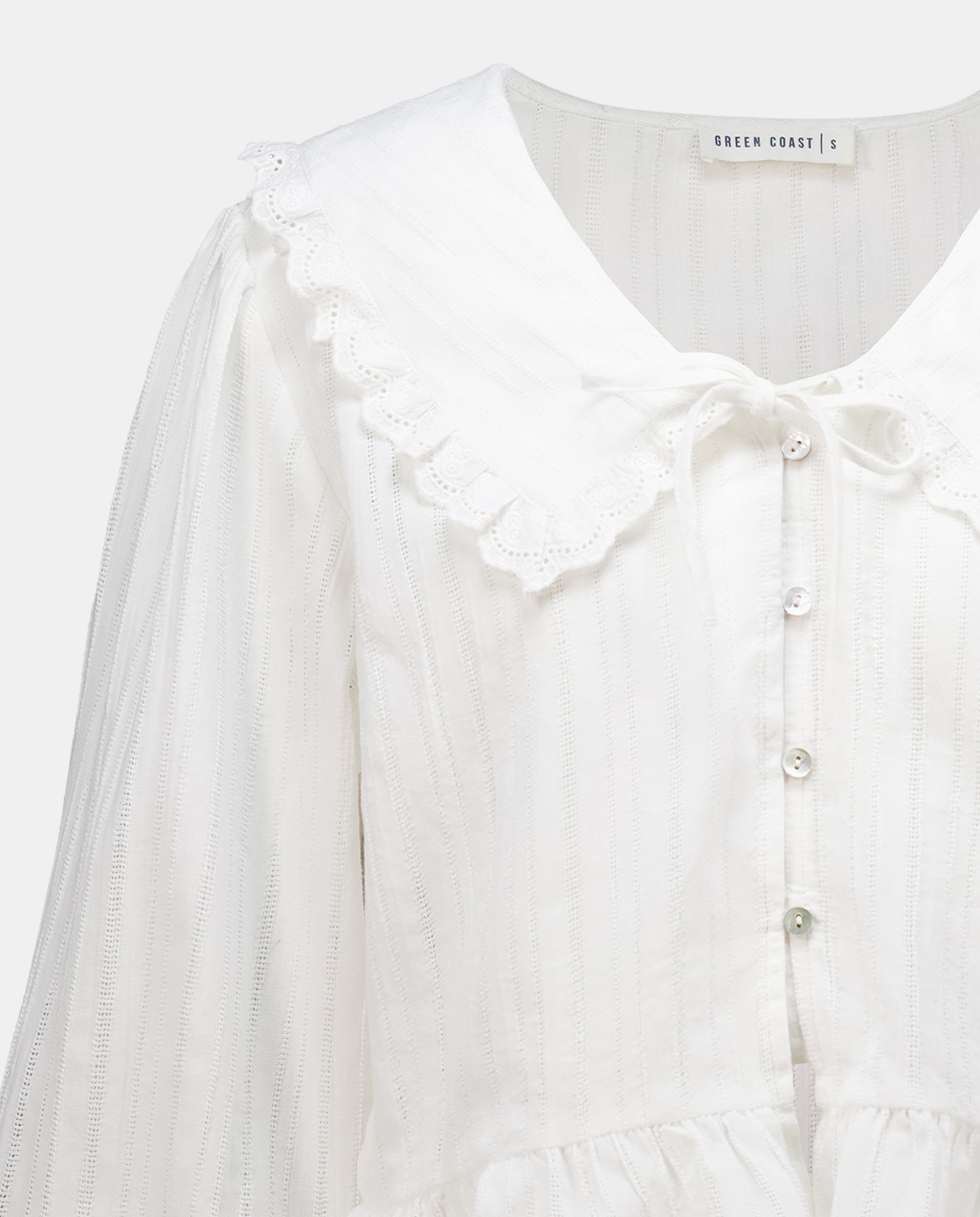 Blusa com Gola de Algodão Branco-marfim-5