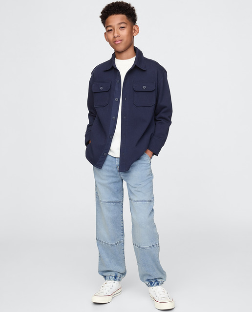 Imagem 0 de Jeans com Cintura Elástica de Cordões
