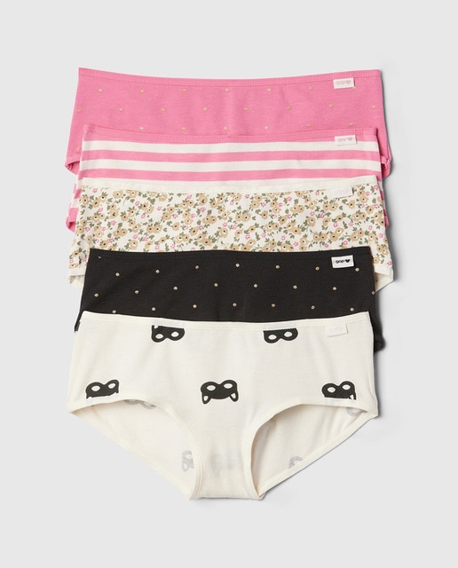 Imagen 0 de Pack de cinco bragas estampadas