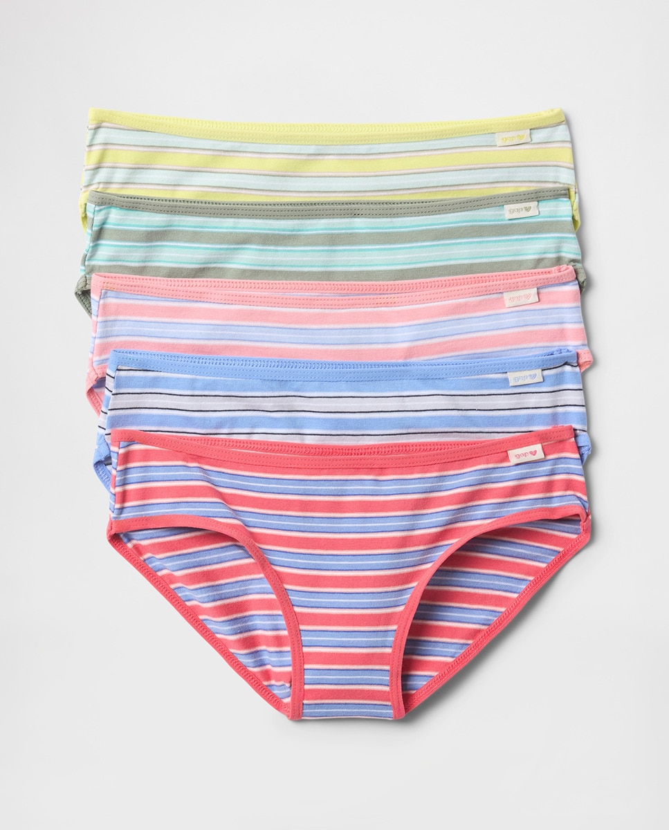 Cueca de Biquíni de Malha Suave e Elástica Multicolor-1