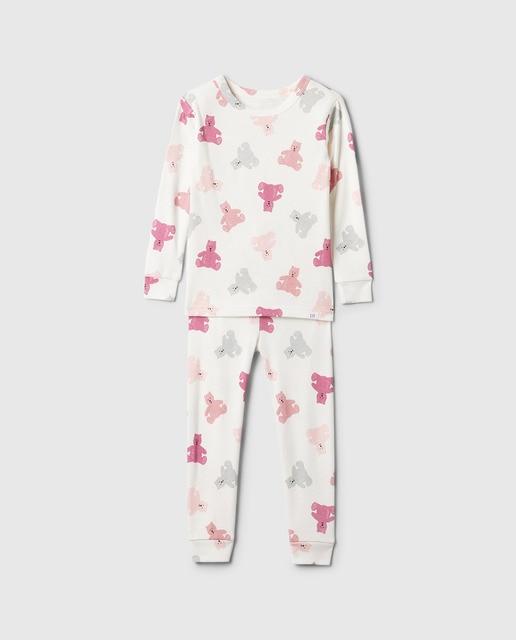 Imagen 0 de Pijama de niña estampado de manga larga con pantalón largo