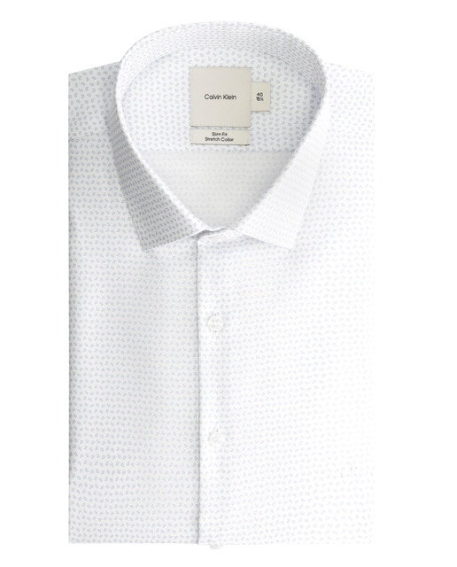 Imagem 0 de Camisa Formal Slim Fit com Estampado Paisley - Branco