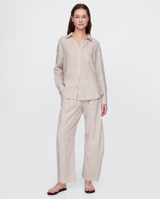 Imagen 0 de Pantalones barril de mujer con cintura elástica