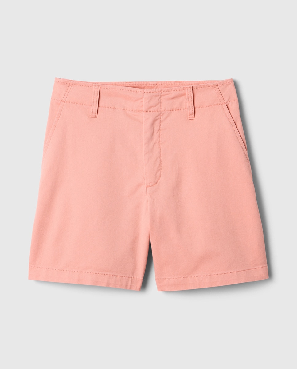Bermudas de Sarja Elástica Rosa-7
