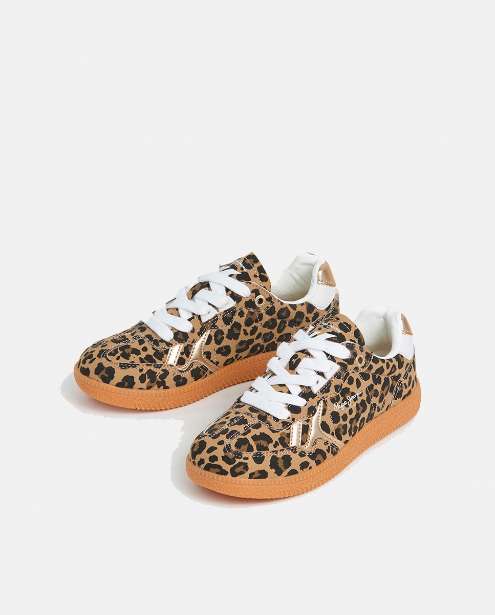 Sapatilhas Dublin Clue com Fita Lateral e Cores Alternadas Natural-3