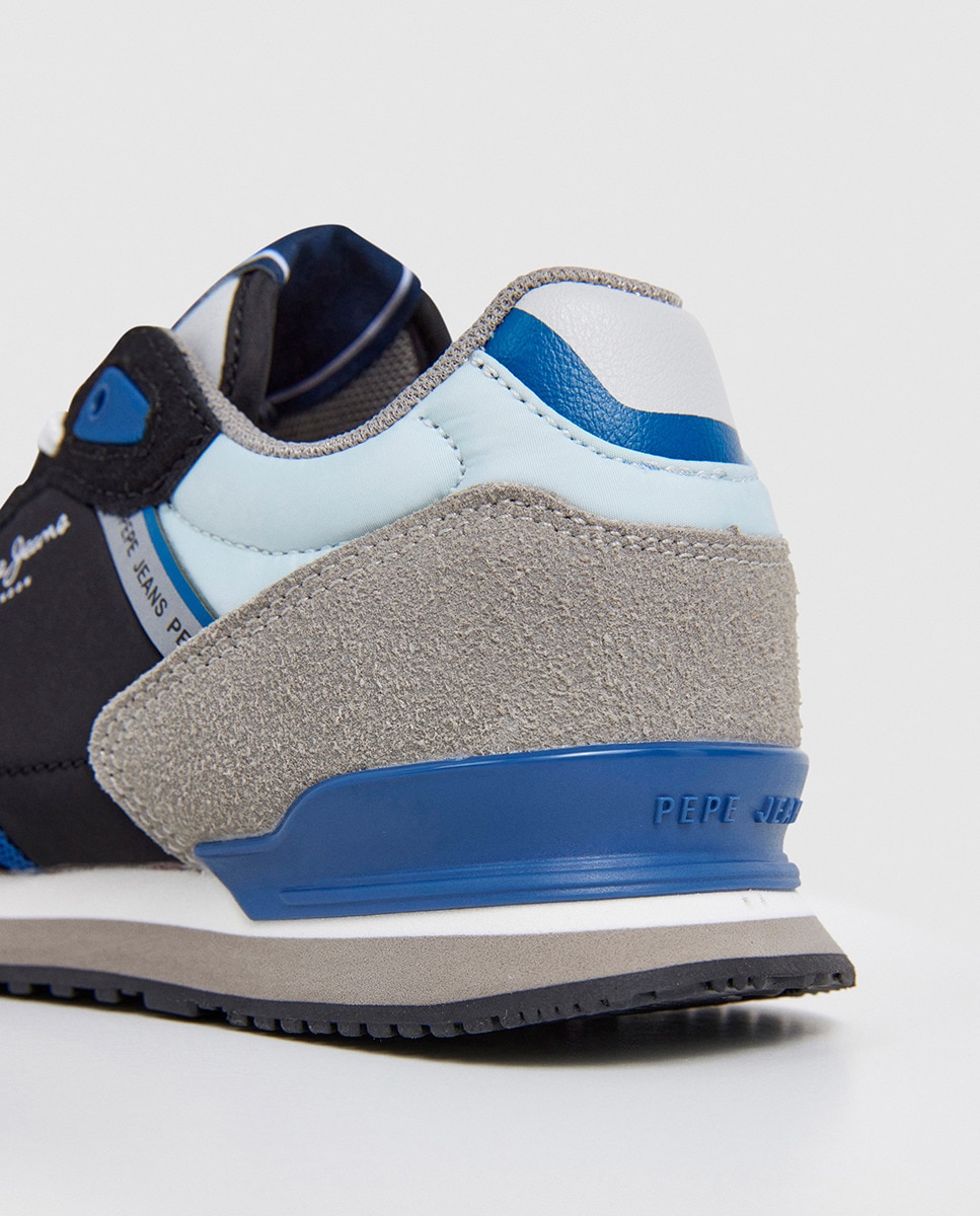 Sapatilhas London City em Combinação de Material e Cor Multicolor-4