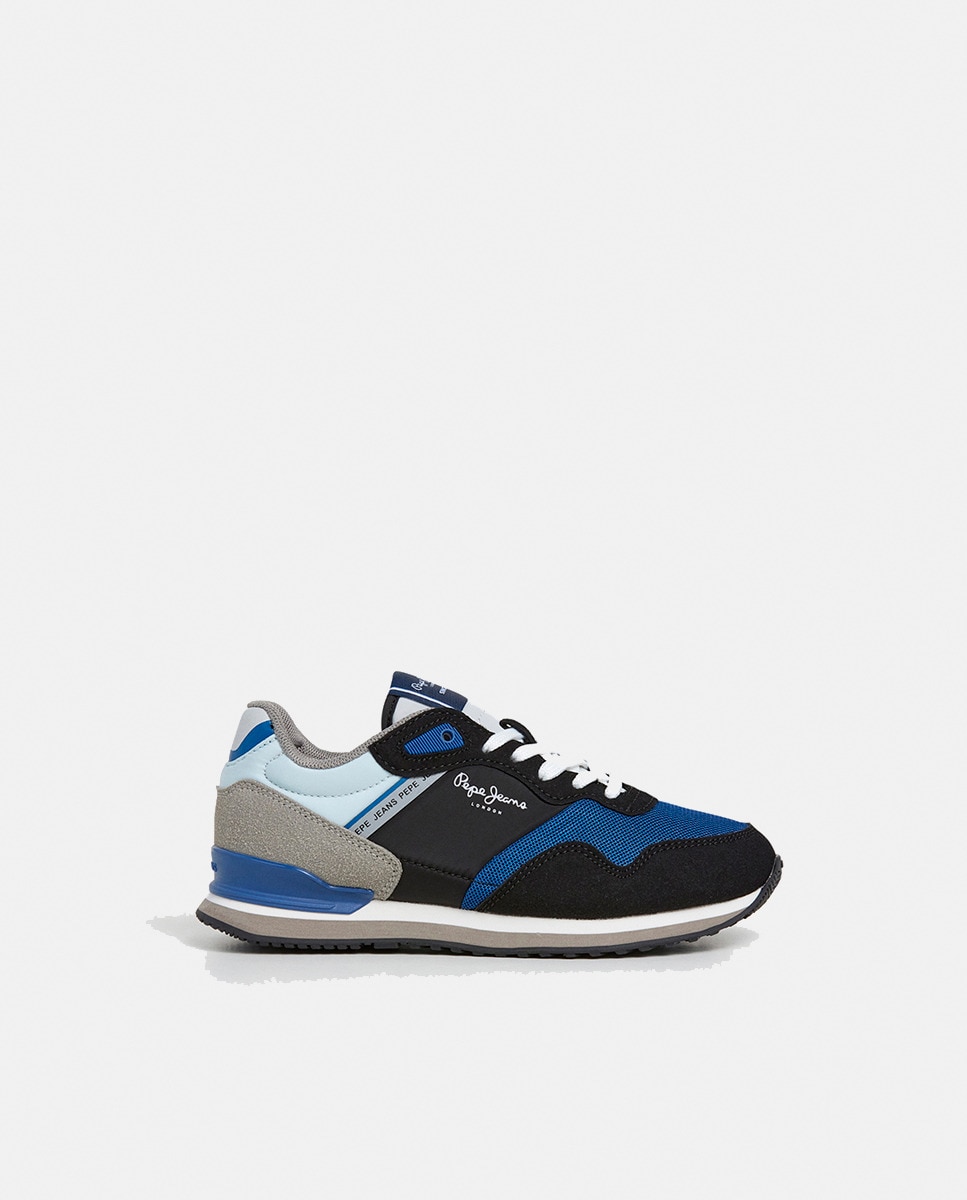 Sapatilhas London City em Combinação de Material e Cor Multicolor-1