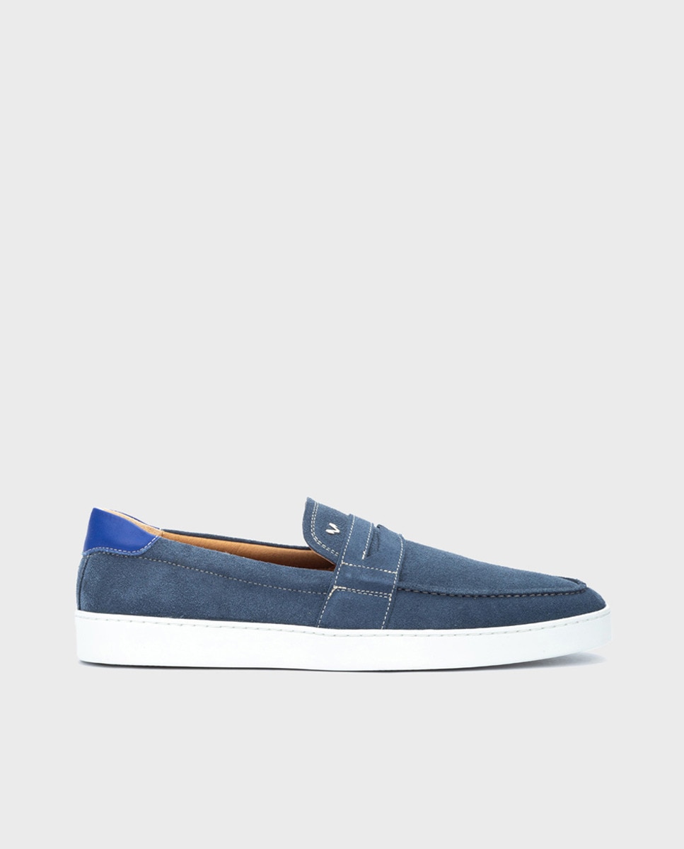 Mocassins em Pele - Prateado Azulão-1