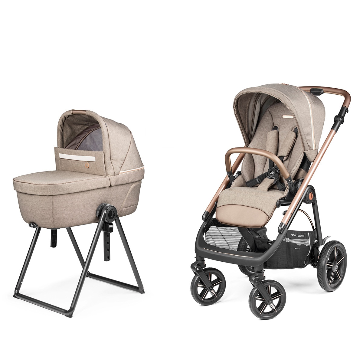 Carrito bebé 2 piezas Peg-Perégo Veloce TC (Town&Country) Mon Amour Rosa claro-1