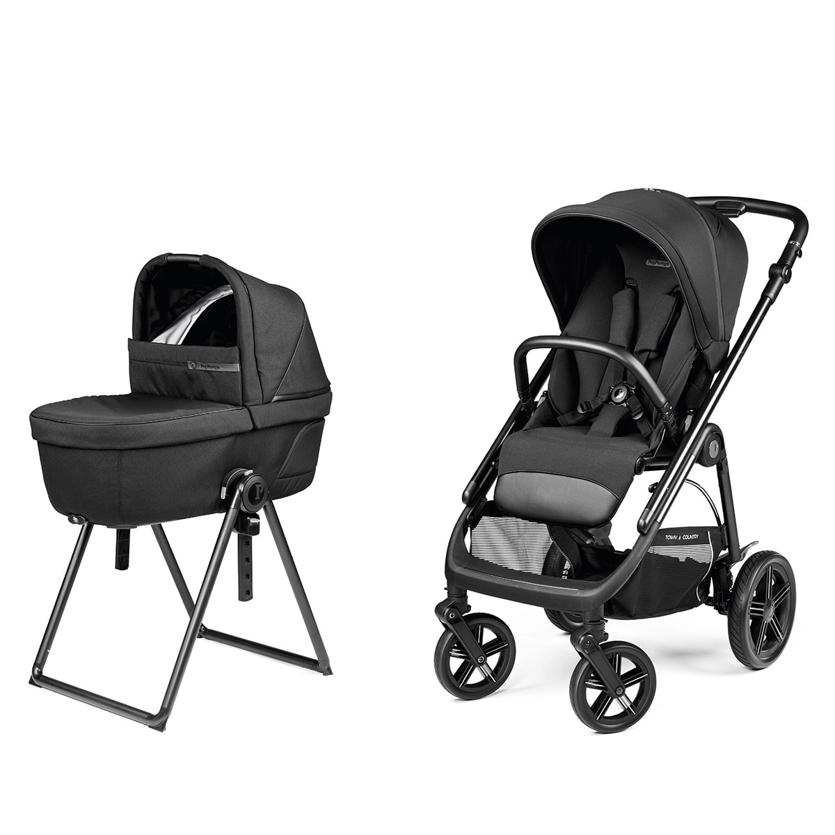 Carrito bebé 2 piezas Peg-Perégo Veloce TC (Town&Country) True Black Negro-1