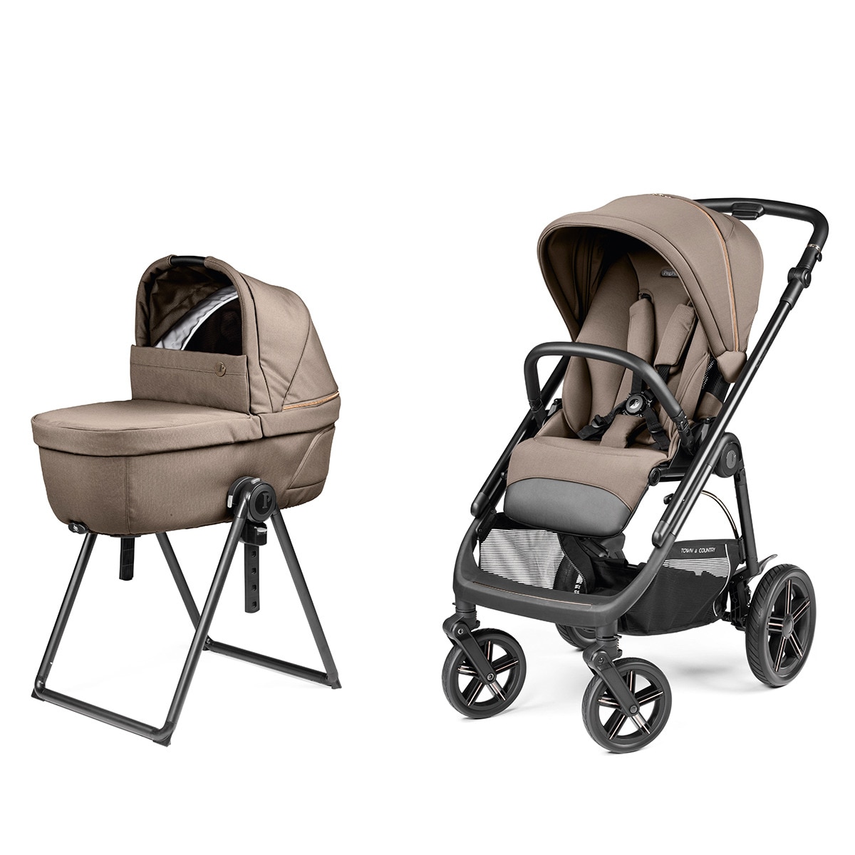 Imagem 0 de Carrinho de bebé de 2 peças Peg-Perégo Veloce TC (Town&Country) Pine Bark