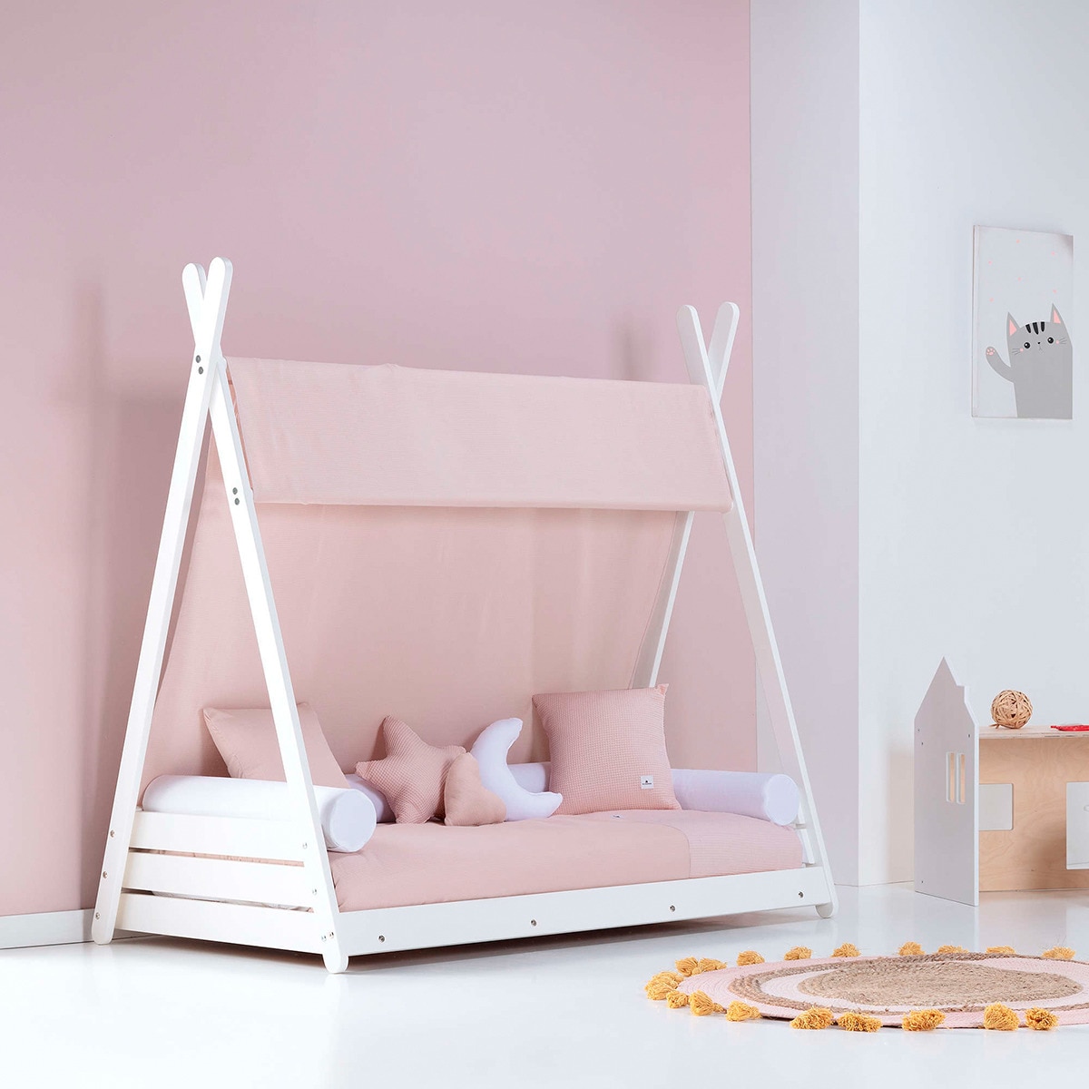 Cama Montessori Homy - 70x140 cm Rosa-2