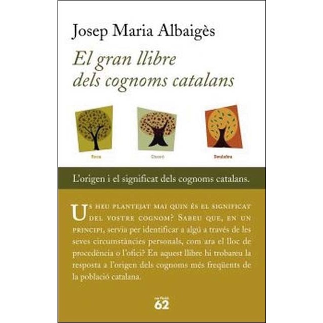 Imagen 0 de El gran llibre dels cognoms catalans (Tapa dura)