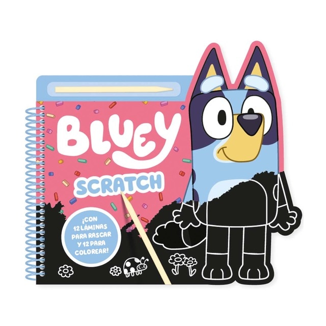 Imagen 0 de Libro de scratch Bluey 12 láminas (Tapa dura)
