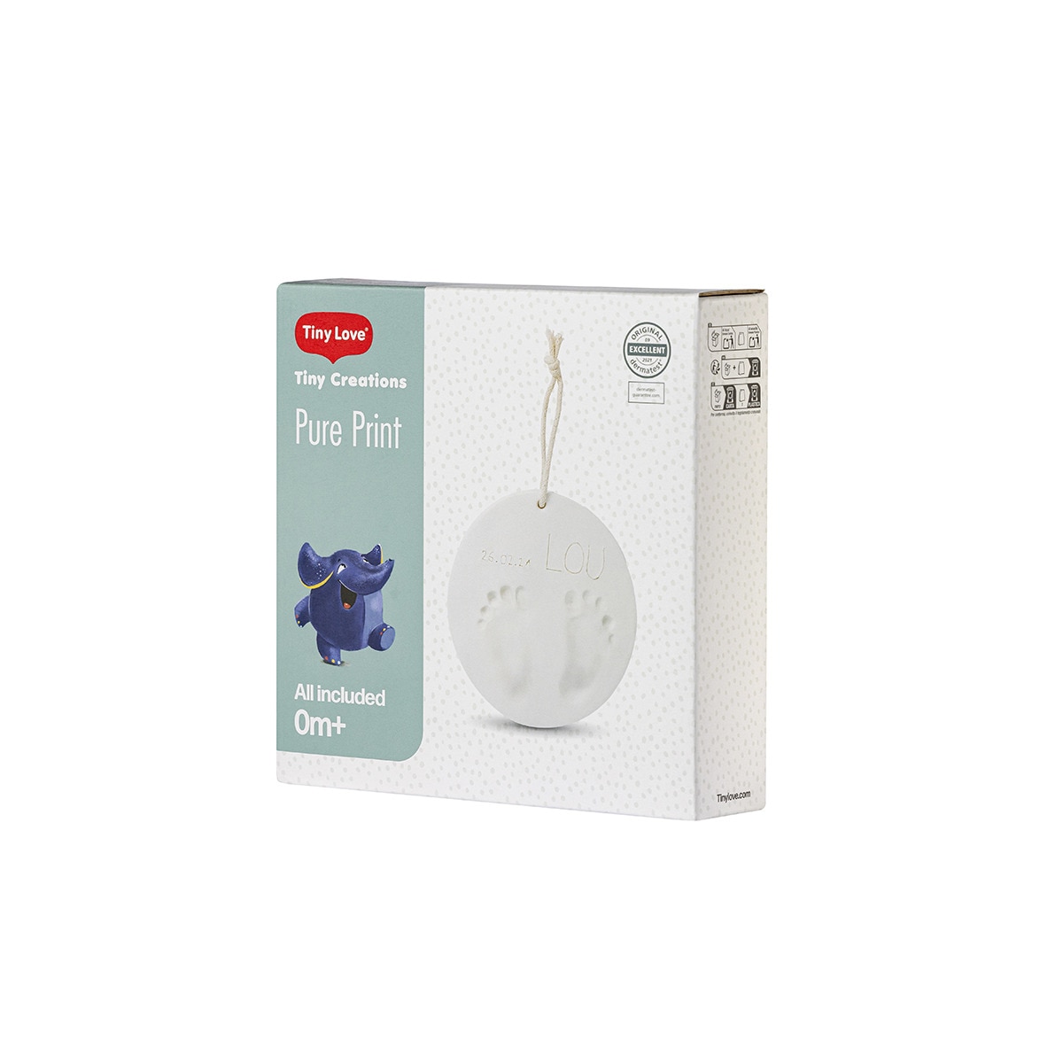 Molde de Pendurar Pure Print para Pegada de Bebé Branco-3