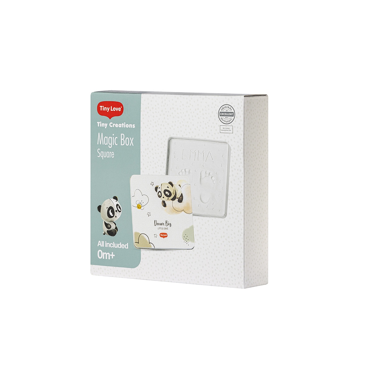 Caja huellas de bebé Tiny Love caja cuadrada decorada Blanco-5