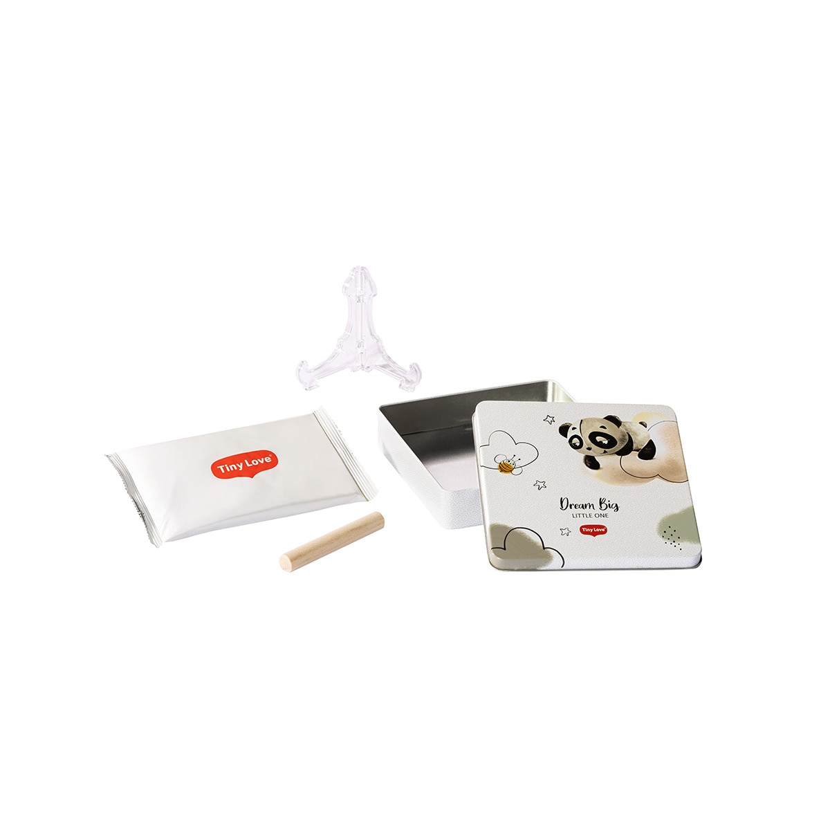 Caja huellas de bebé Tiny Love caja cuadrada decorada Blanco-4