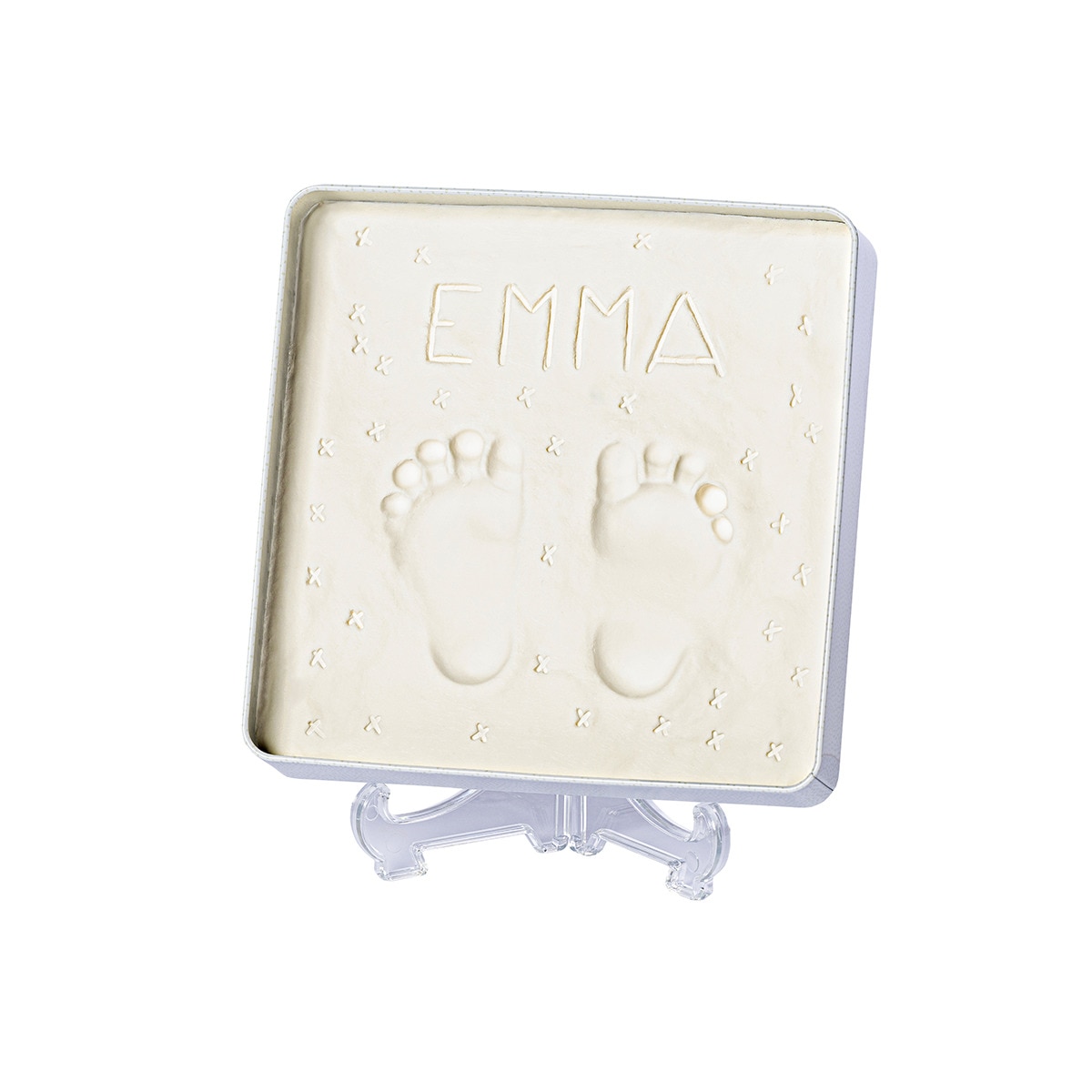 Caja huellas de bebé Tiny Love caja cuadrada decorada Blanco-1