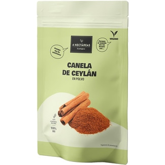 4 HECTAREAS Zimtpulver aus Ceylon 100% ökologisch Tasche 150 g