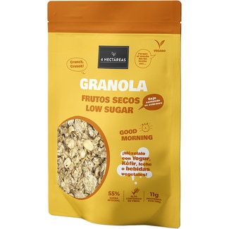 4 HECTAREAS granolas con frutos secos bajo contenido en azúcares bolsa 375 g