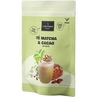 4 HECTAREAS Matcha-Tee- und Kakaopulver 100% ökologisch Tasche 100 g