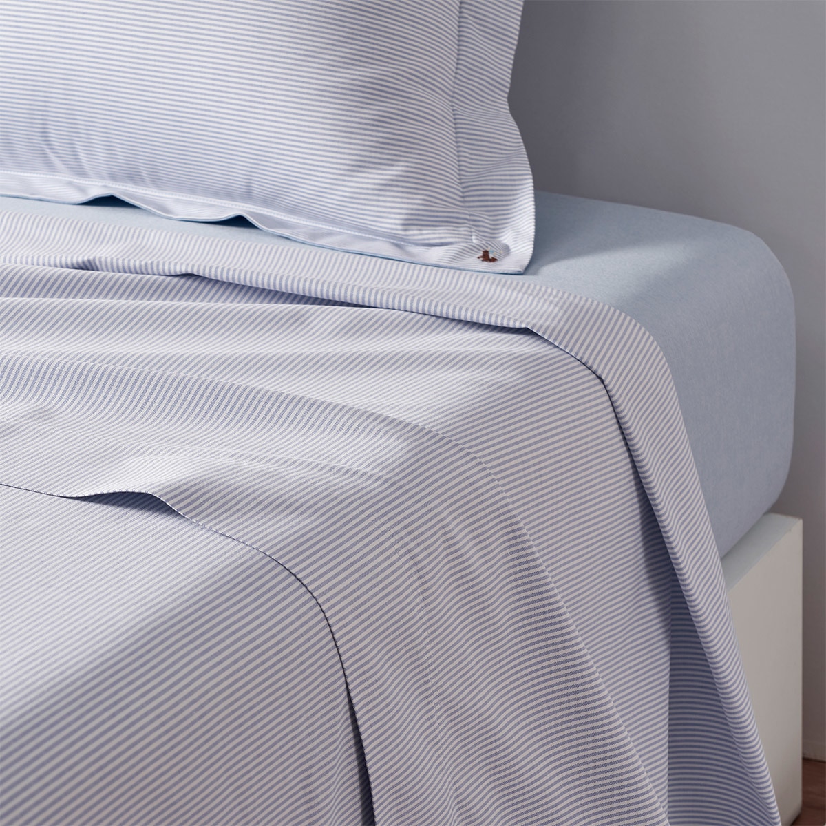 Imagem 0 de Lençol de cima de algodão egípcio Oxford Stripe