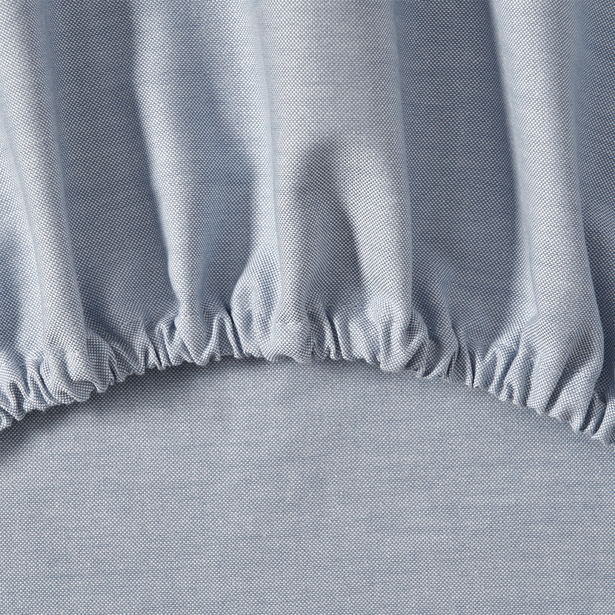 Lençol de baixo ajustável de algodão egípcio Oxford Solid Azul-2