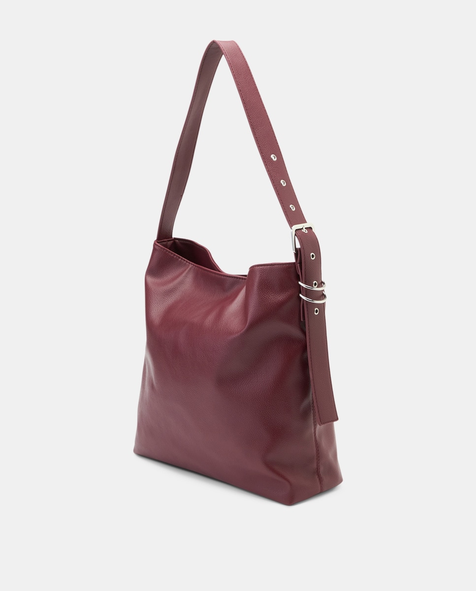 Mala Hobo com Fivela Bordeaux-2