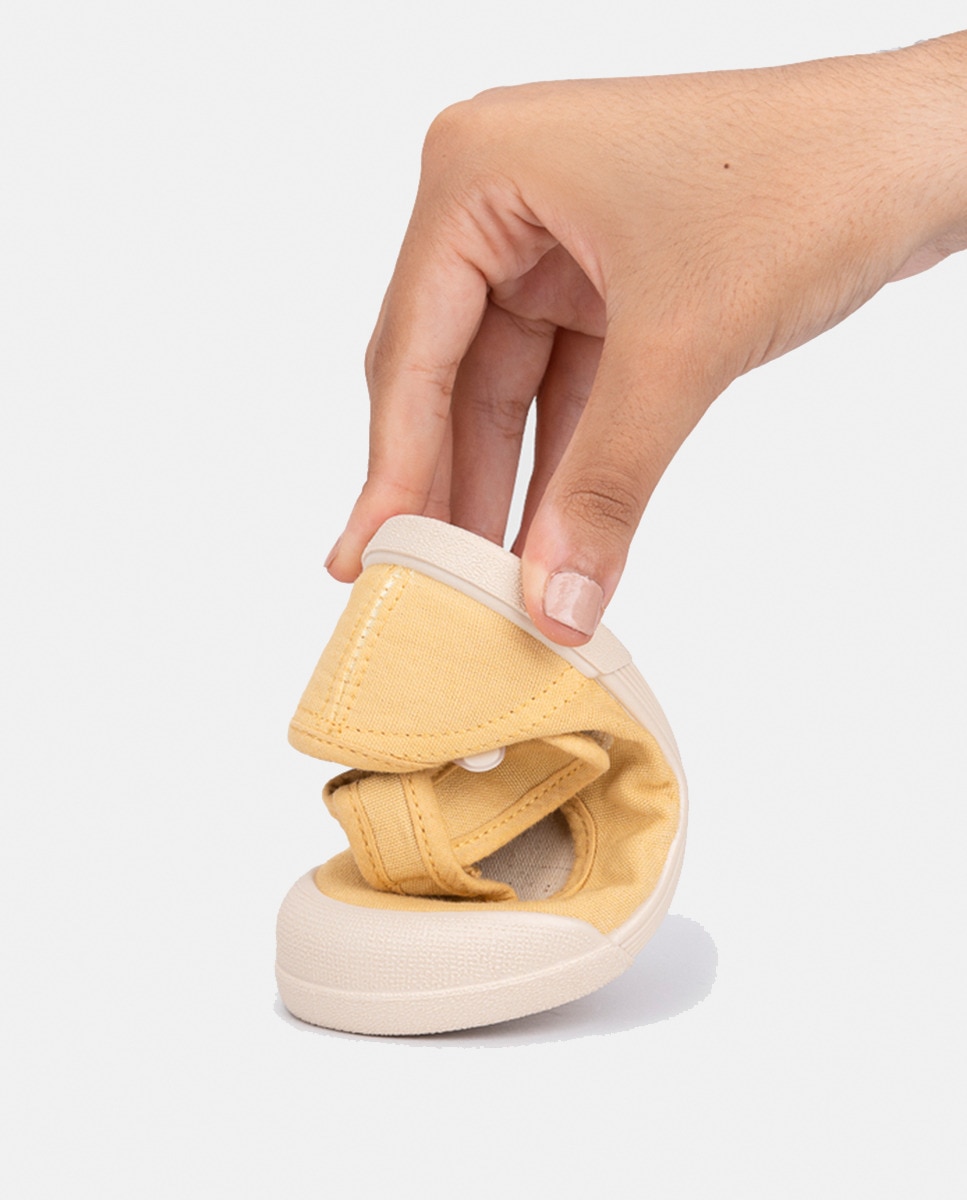 Sapatilhas de Lona Tipo Sapatos de Presilha 100% Algodão de Conceito Barefoot Castanho caramelo-8