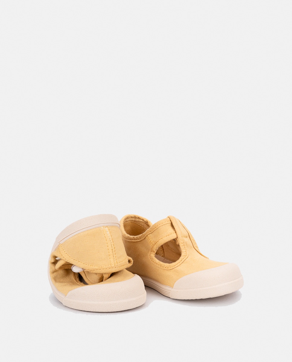 Sapatilhas de Lona Tipo Sapatos de Presilha 100% Algodão de Conceito Barefoot Castanho caramelo-6