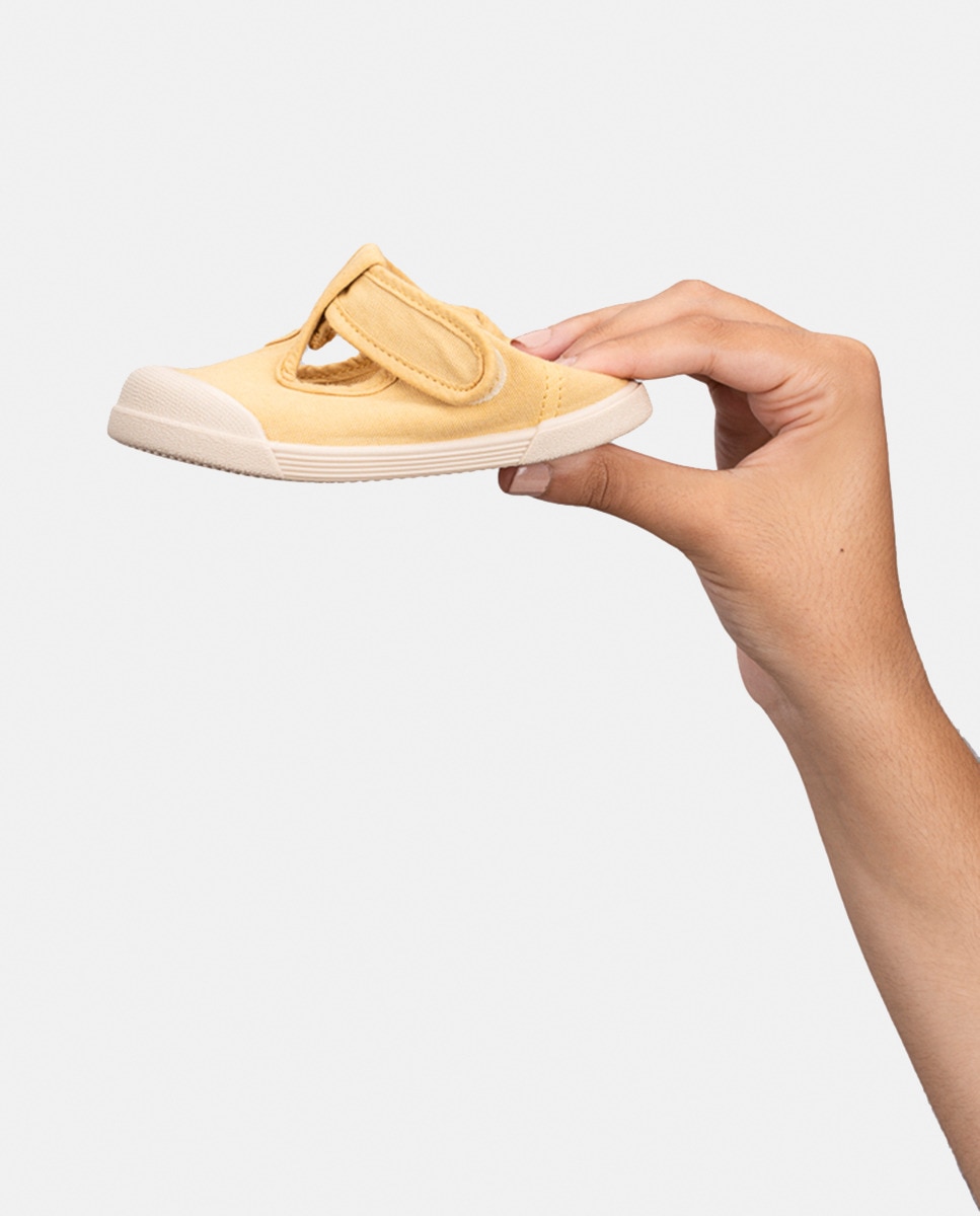 Sapatilhas de Lona Tipo Sapatos de Presilha 100% Algodão de Conceito Barefoot Castanho caramelo-3