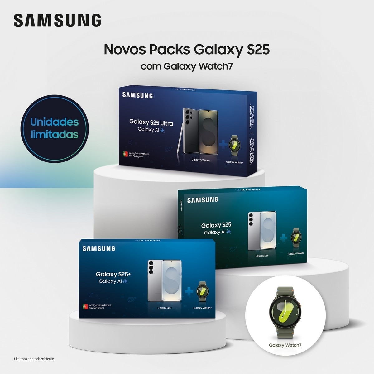 Ultra Pack (Samsung Galaxy S25 Ultra 12GB/512GB Preto Titânio + Smartwatch Galaxy Watch 7 44mm Verde) 4
