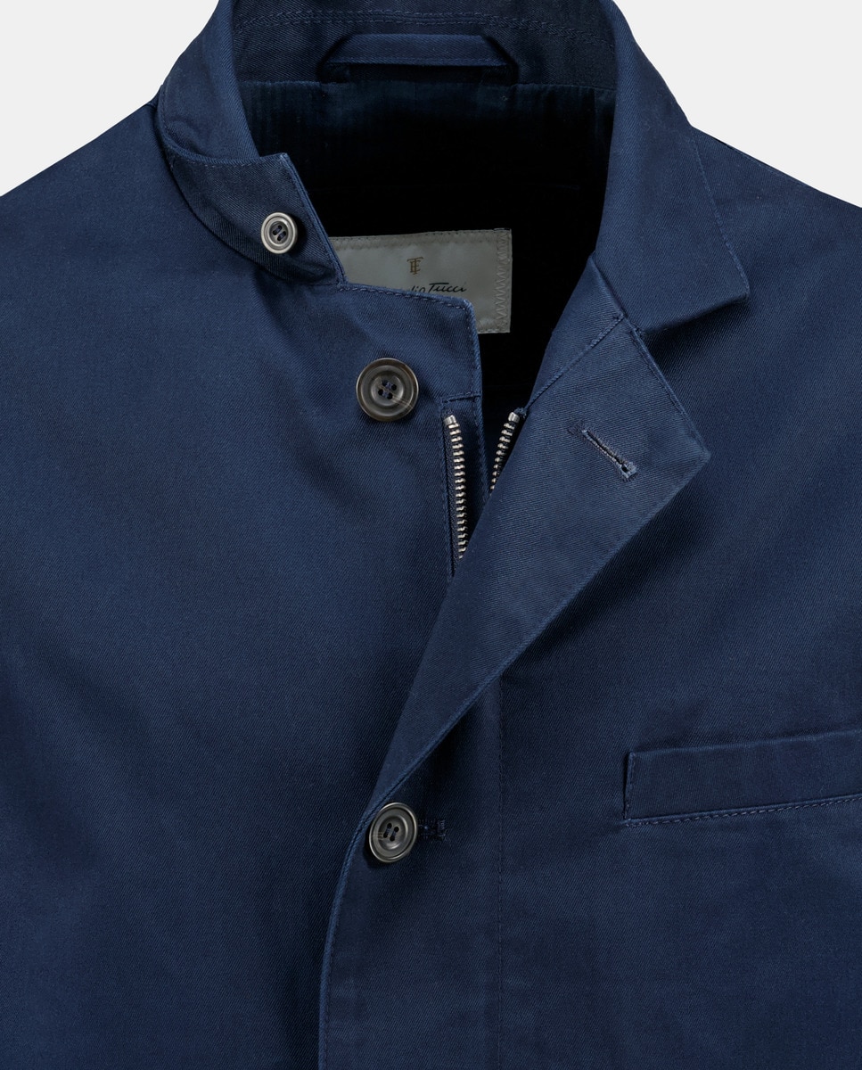 Parka de Algodão com Bolsos Azul-marinho-5