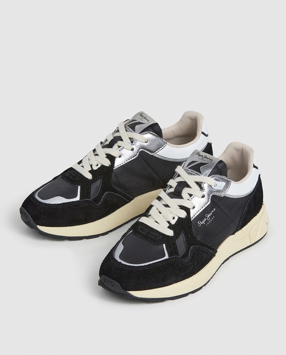 Sapatilhas Marlon Metal em Combinação de Verdes com Detalhes Metalizados e Textura com Pelo Preto-3
