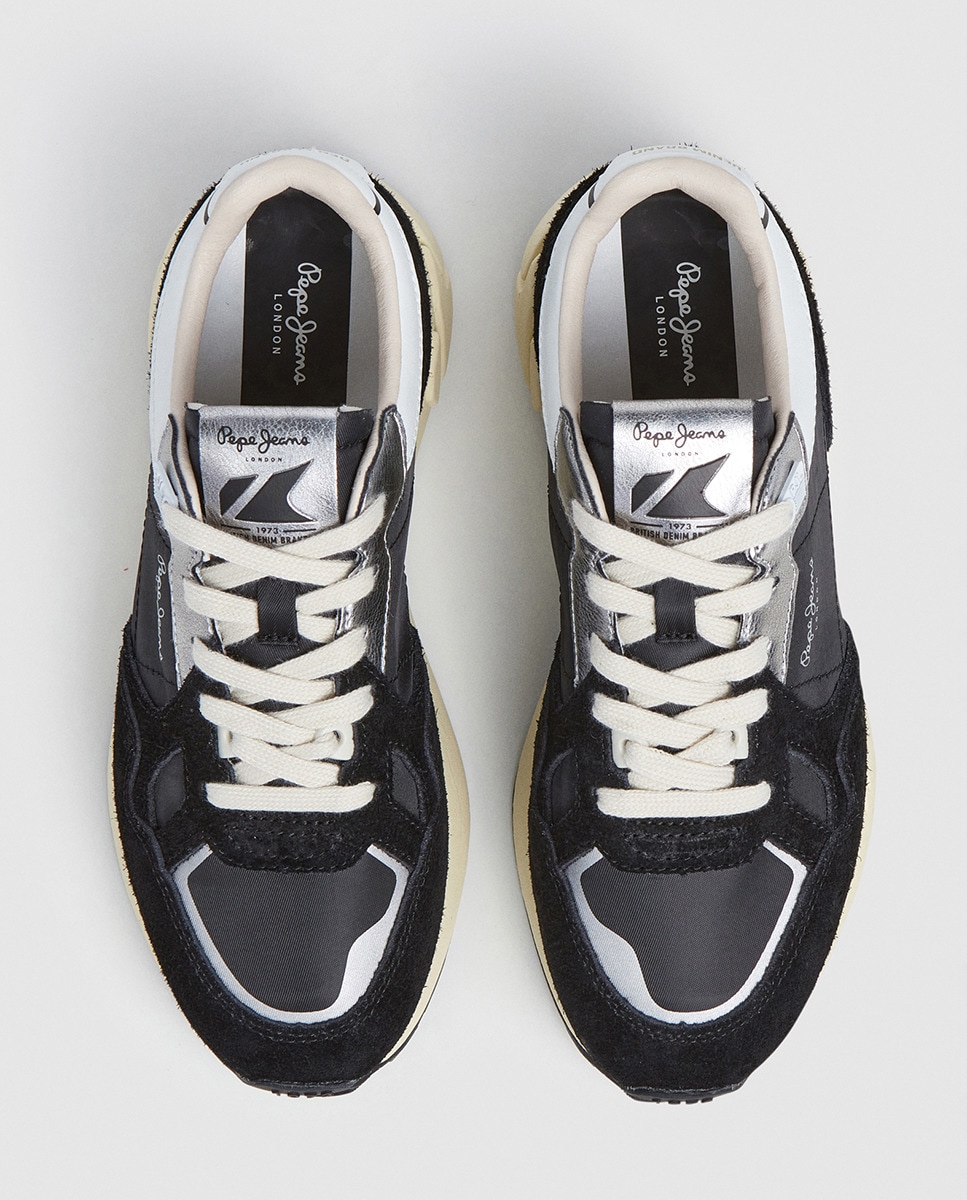 Sapatilhas Marlon Metal em Combinação de Verdes com Detalhes Metalizados e Textura com Pelo Preto-2