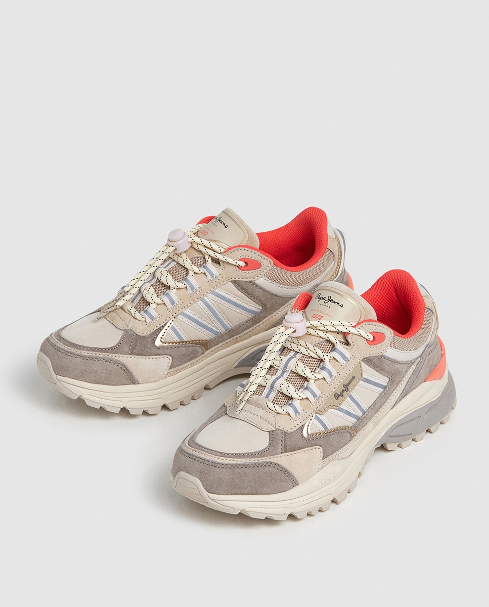 Sapatilhas Darren Trek com Mistura de Cores Bege-3
