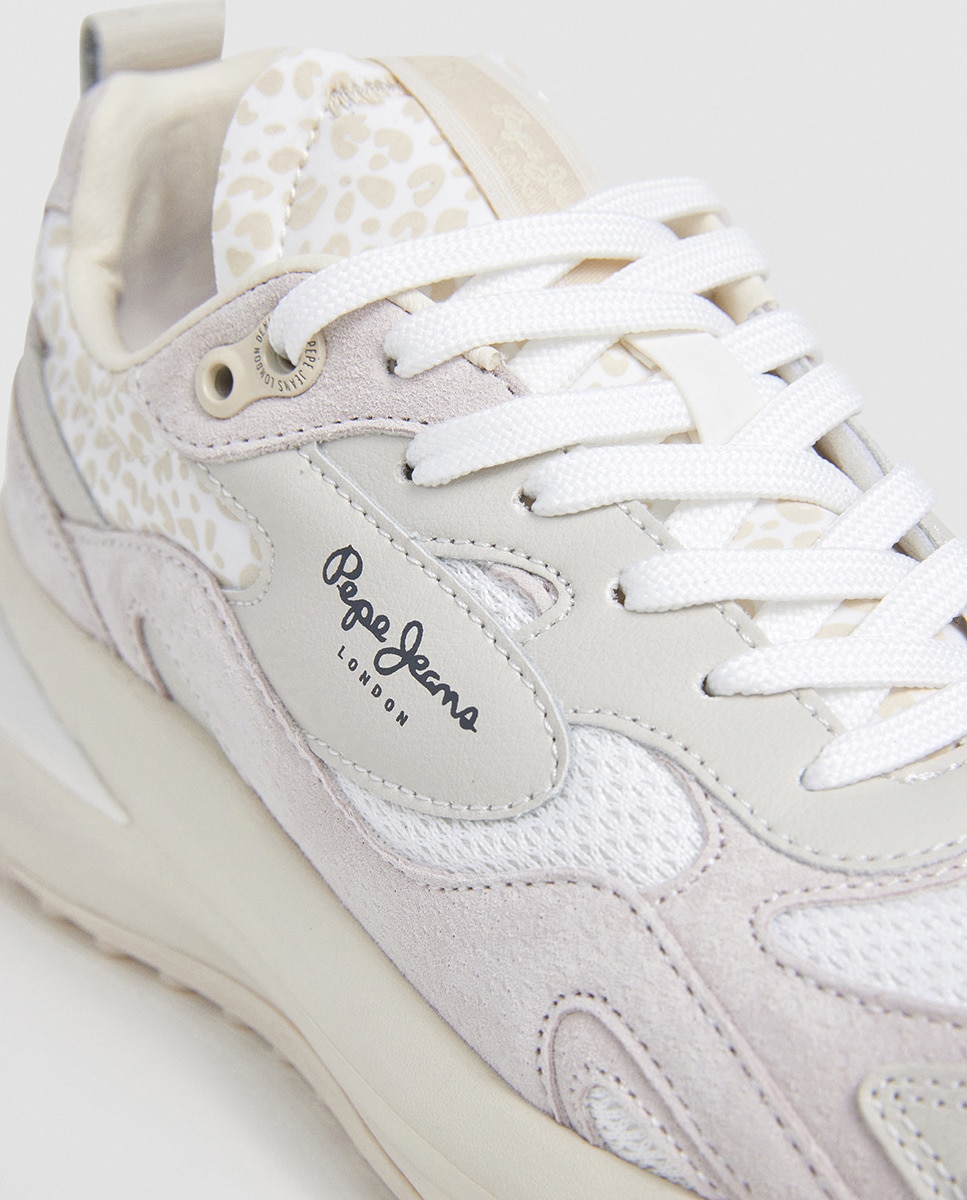 Sapatilhas Winslow One com Animal Print Branco-5