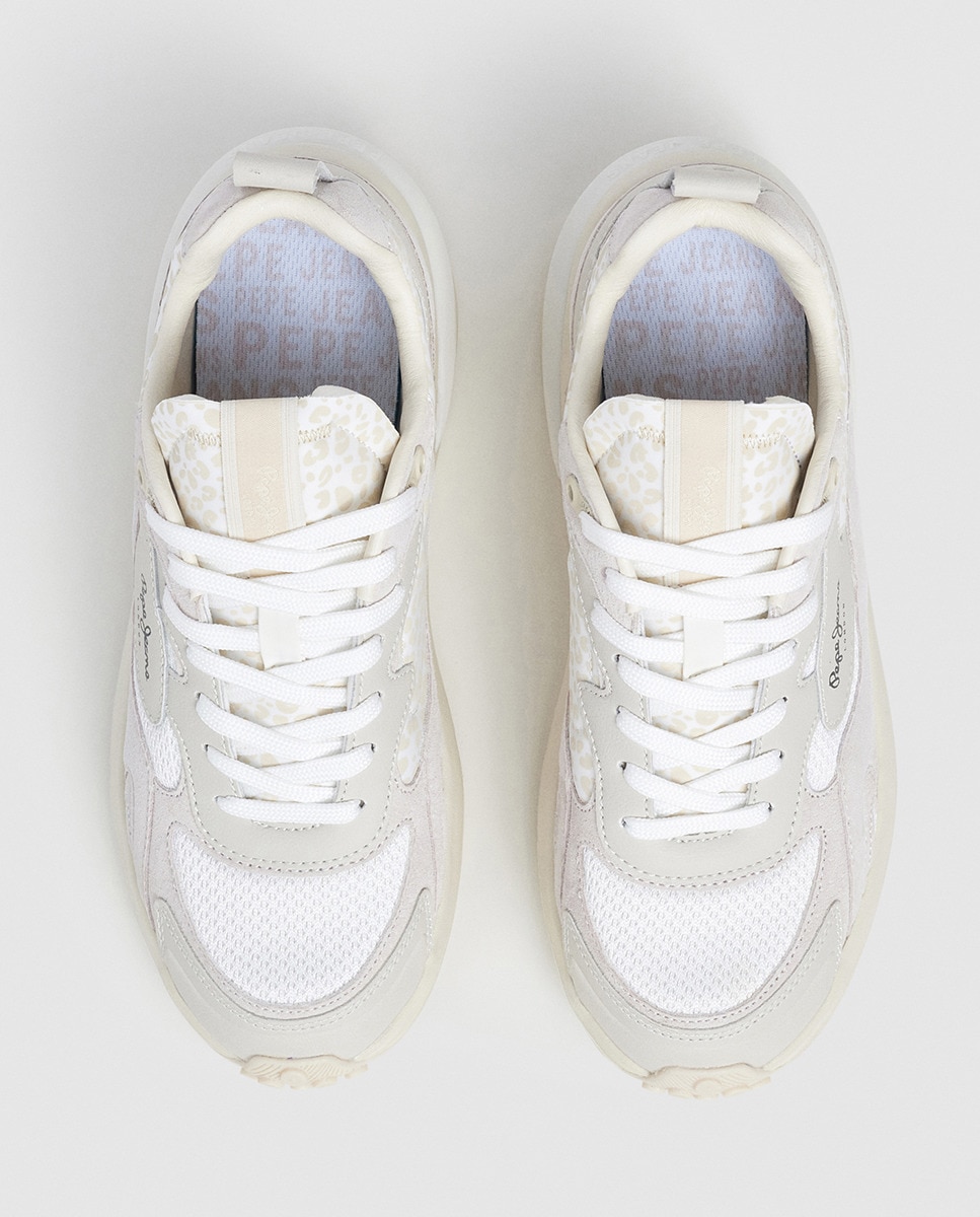 Sapatilhas Winslow One com Animal Print Branco-2