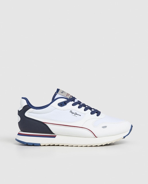 Imagem 0 de Sapatilhas Bexley South em Combinação de Cores com Detalhes em Vermelho - Azul-Marinho/Branco
