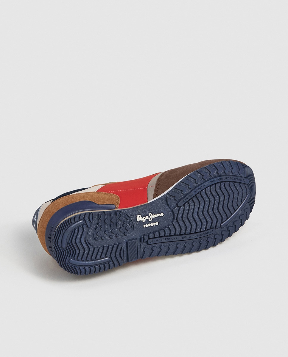 Sapatilhas London Mood em Combinação de Material e Cor Multicolor-6