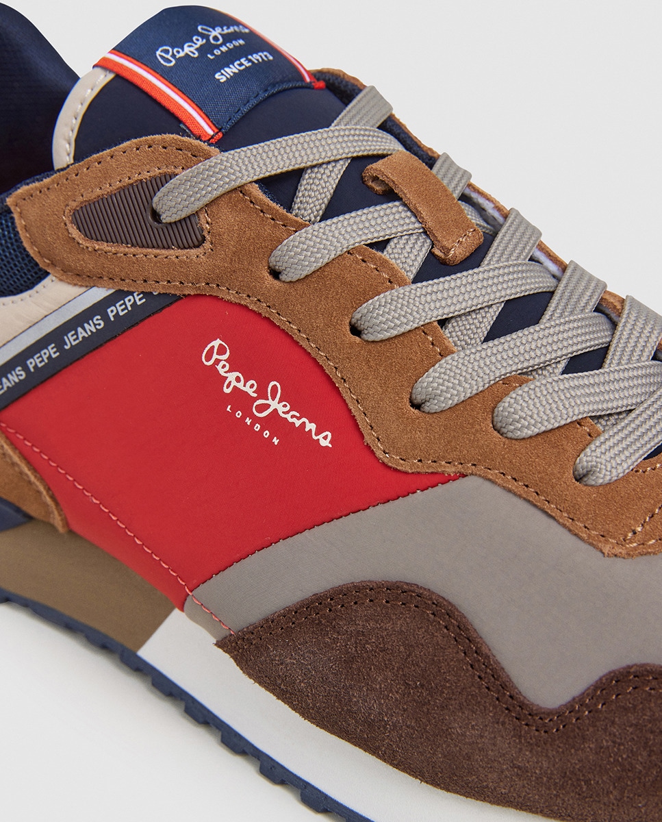 Sapatilhas London Mood em Combinação de Material e Cor Multicolor-5