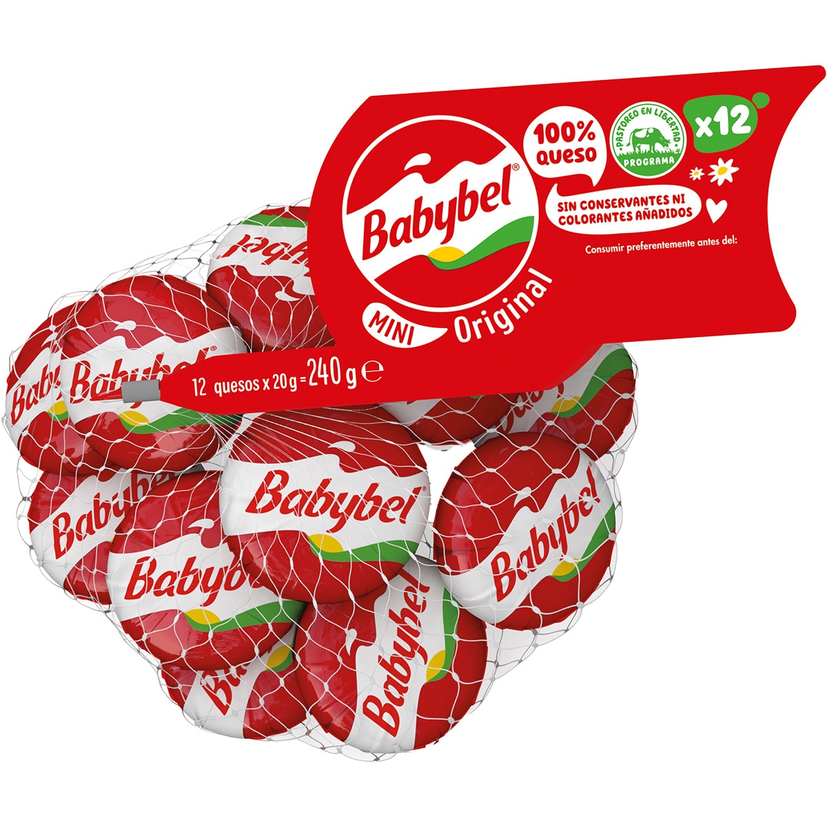 Quesos rojos snack 12 porciones bolsa 240 g - Mini Babybel